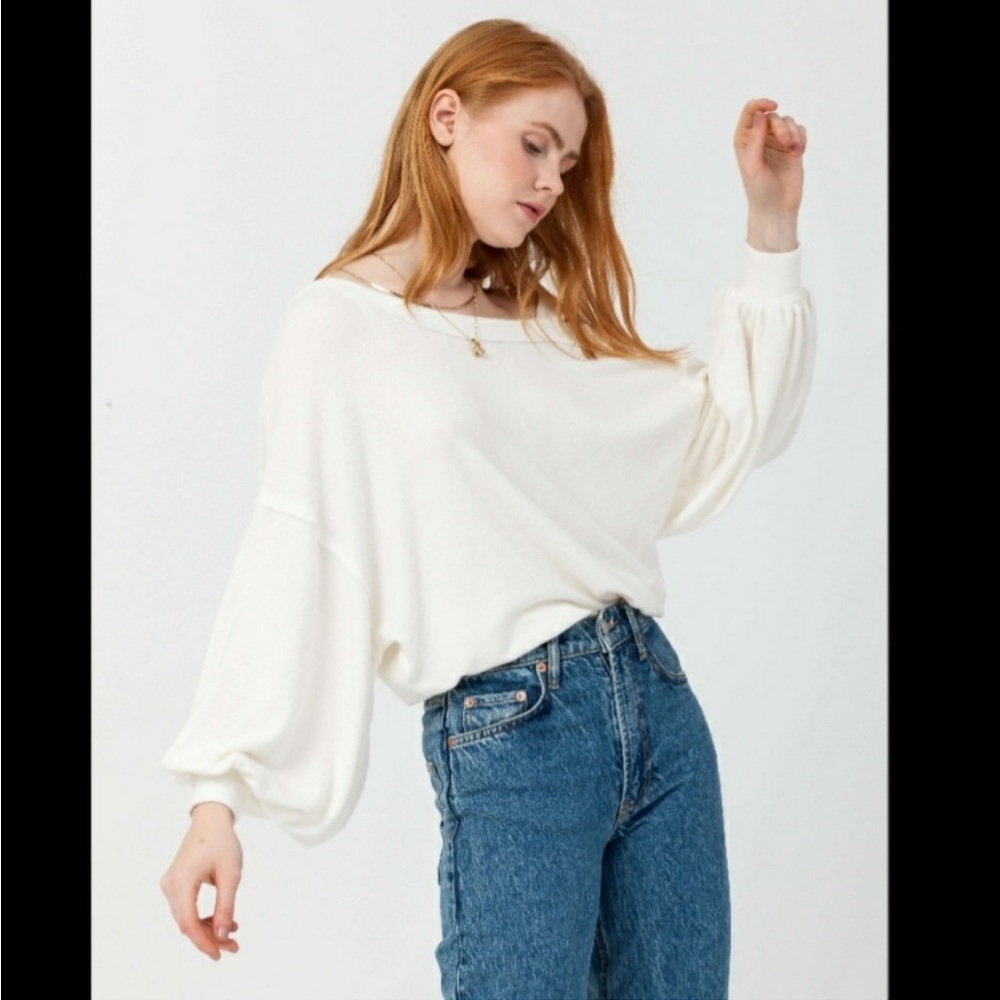 Free People Flaunt It Pullover Ivory